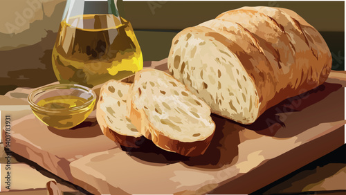 Artisan Bread with Olive Oil Dipping.eps