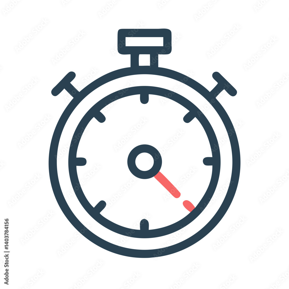 Stopwatch Icon Representing Time Tracking and Performance Monitoring Stopwatch Icon Representing Time Tracking and Performance Monitoring