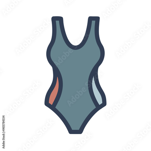 Swimsuit Icon Representing Beachwear and Swimming Apparel