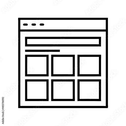 Window Panel with Flowchart Icon Representing Workflow and Process Management