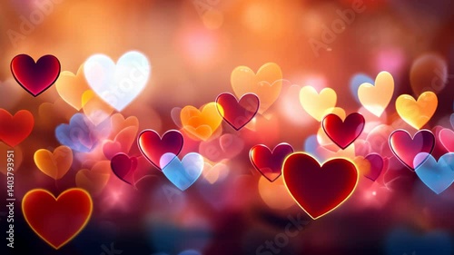 Hearts Background - concept for Valentine's Day, Birthday, Mother's Stylish Day.