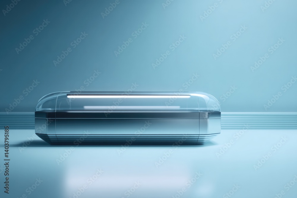 3d illustration of sleek futuristic diagnostic device placed in professional medical setting to exhibit device advanced 3d illustration of sleek futuristic diagnostic device placed in professional medical setting to exhibit device advanced