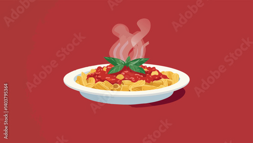 Pasta with Homemade Tomato Sauce.eps