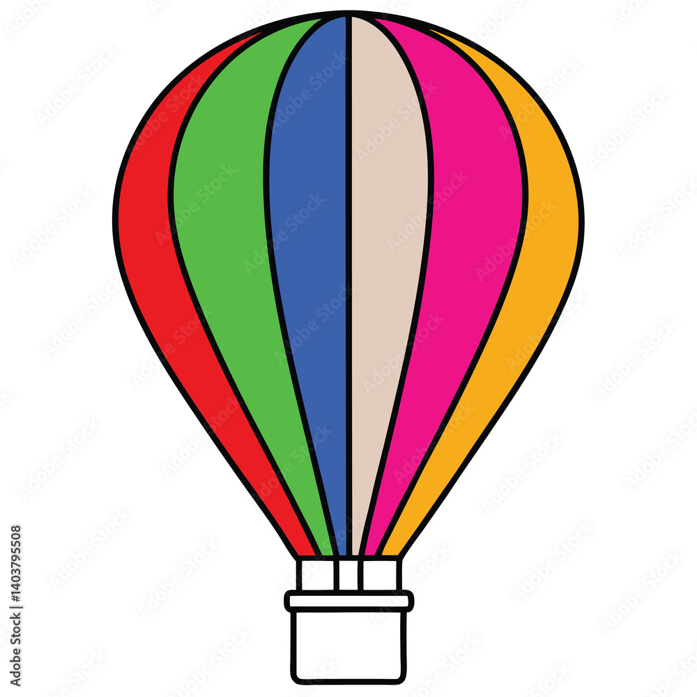 Hot air balloon vector illustration
