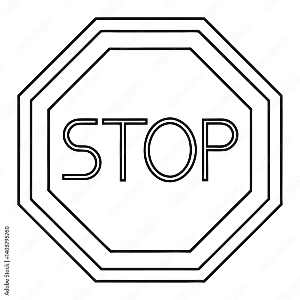 stop sign vector illustration on white background
