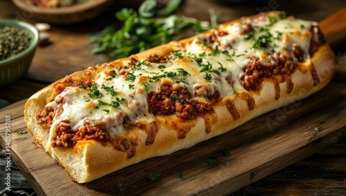 Wallpaper Mural Hearty Italian sub filled with savory meat and melted cheese Torontodigital.ca