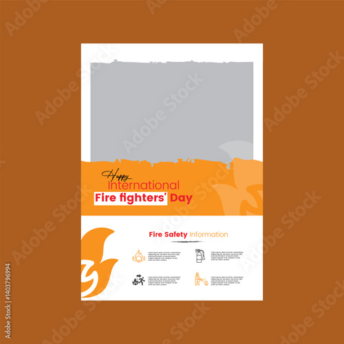 International Firefighters' Day. May 4. Holiday concept. Template for background, banner and Flyer