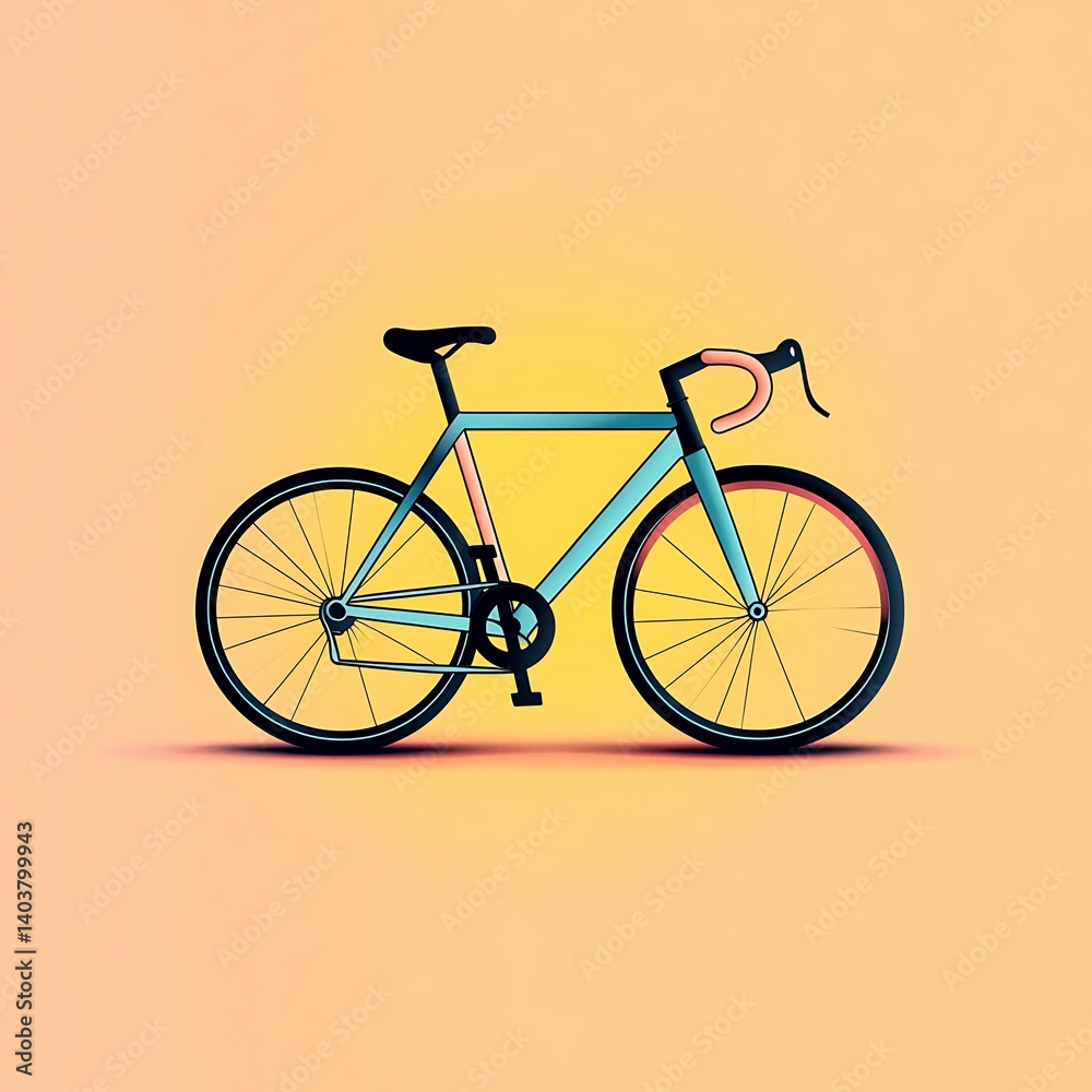Fototapeta premium Bicycle icon in line-art style