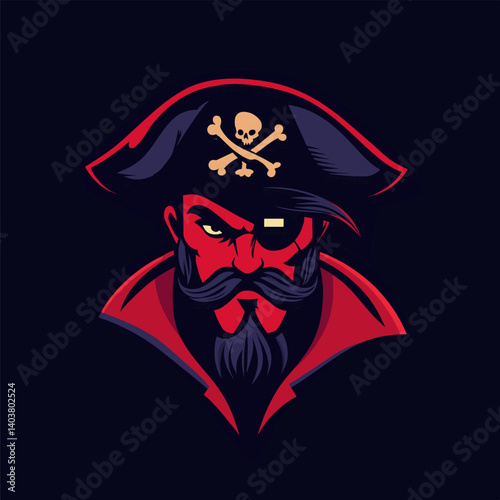 pirates logo vector icon illustration