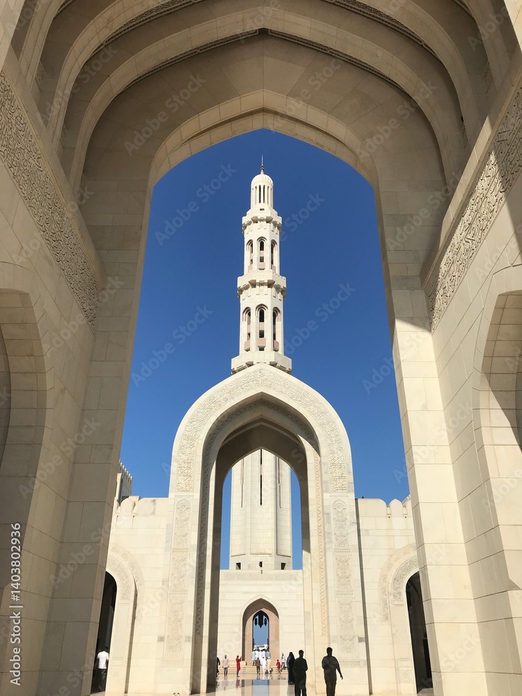 Fototapeta premium Muscat, Sultanate of Oman, Sultan Qabous Mosque