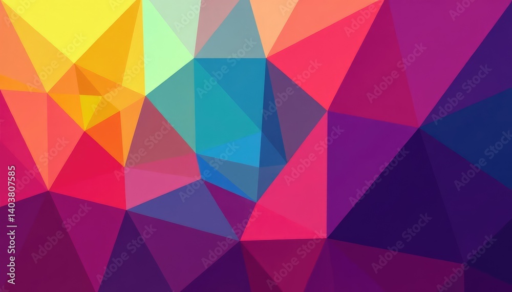 Fototapeta premium Geometric abstract shapes in vibrant color palette, art, minimal, geometric