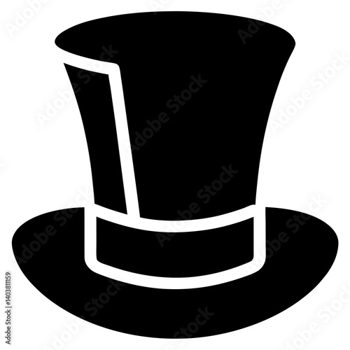 Leprechaun Hat silhouette vector isolated on white background