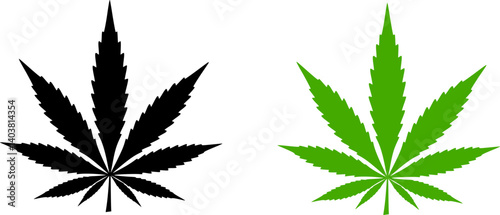 Weed Marijuana cannabis leaf vector icon logo illustration
