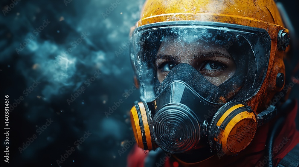 Determined Miners in Protective Gear Working in Challenging Underground Conditions Determined Miners in Protective Gear Working in Challenging Underground Conditions