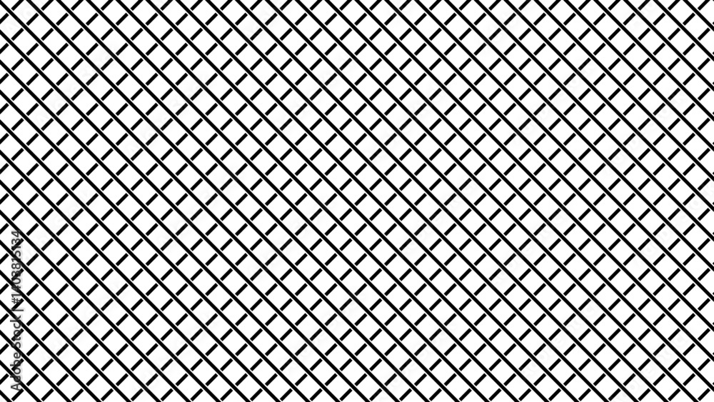 Fototapeta premium Black and white diagonal background. Plaid checkered seamless pattern.