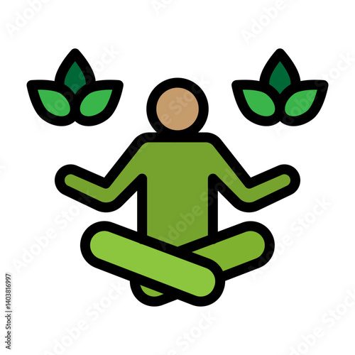 Relaxation Techniques Vector Filled Icon Design
