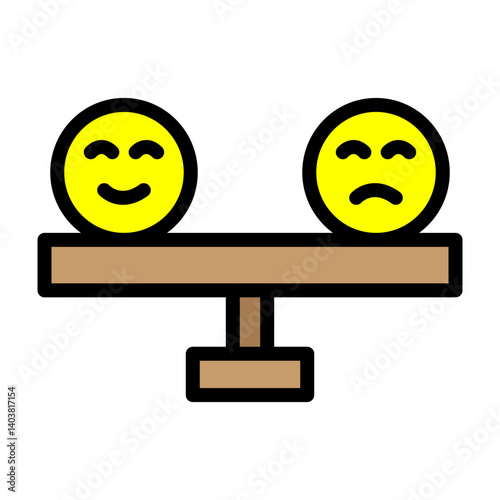 Emotional Balance Vector Filled Icon Design