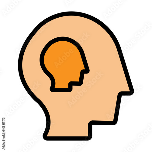 Self Awareness Vector Filled Icon Design