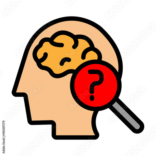 Psychological Assessment Vector Filled Icon Design