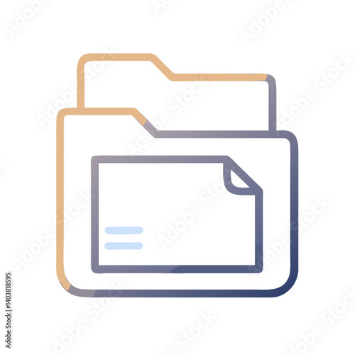Folder Icon Representing File Storage and Document Organization