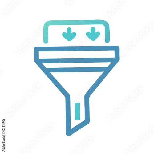 Funnel Icon Representing Filter Tool and Data Sorting Function