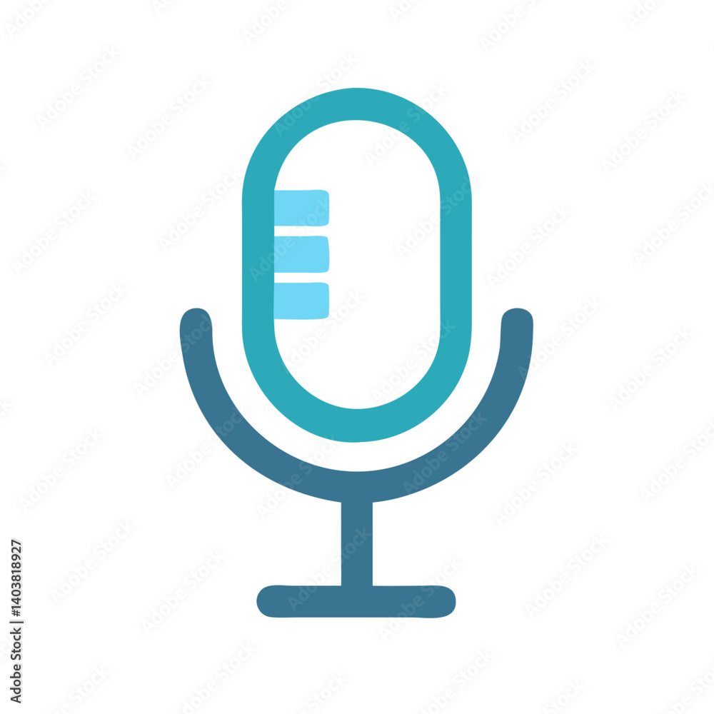 Microphone Icon Representing Audio Input and Voice Recording Microphone Icon Representing Audio Input and Voice Recording