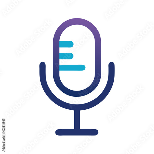 Microphone Icon Representing Audio Input and Voice Recording