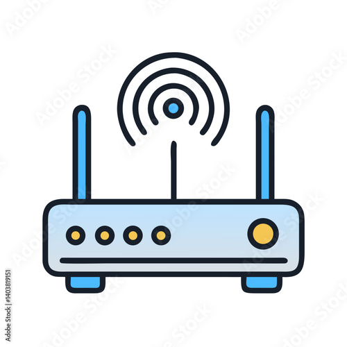 Router Icon Representing Internet Connectivity and Network Access