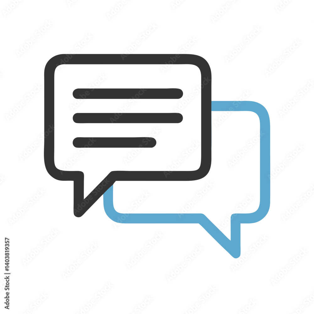 Speech Bubble Icon Representing Message or Communication Speech Bubble Icon Representing Message or Communication