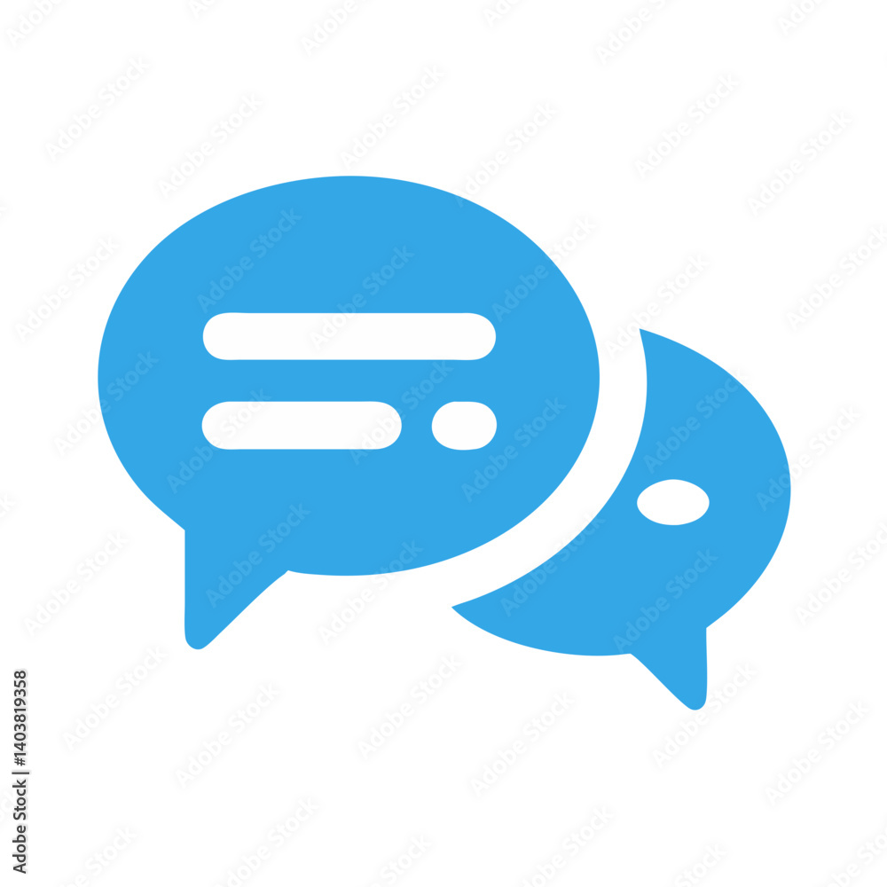 Speech Bubble Icon Representing Message or Communication Speech Bubble Icon Representing Message or Communication
