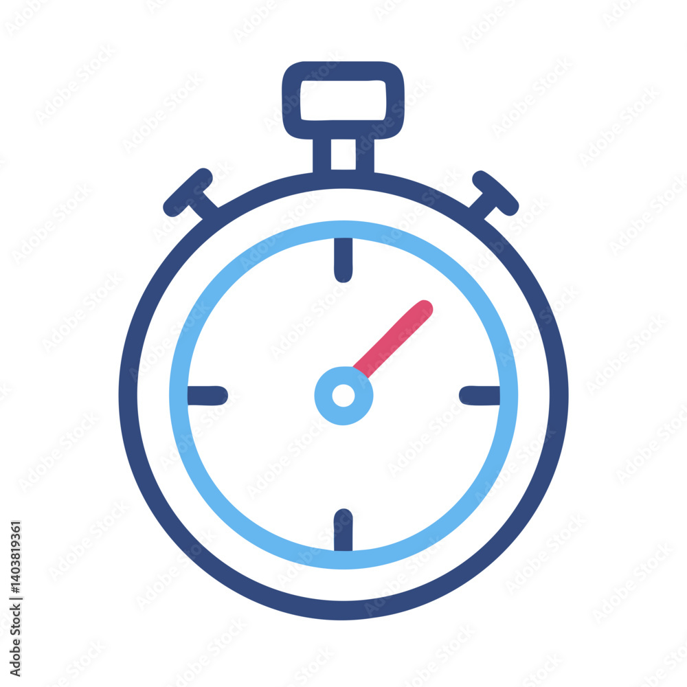 Stopwatch Icon Representing Timer or Time Duration Measurement Stopwatch Icon Representing Timer or Time Duration Measurement