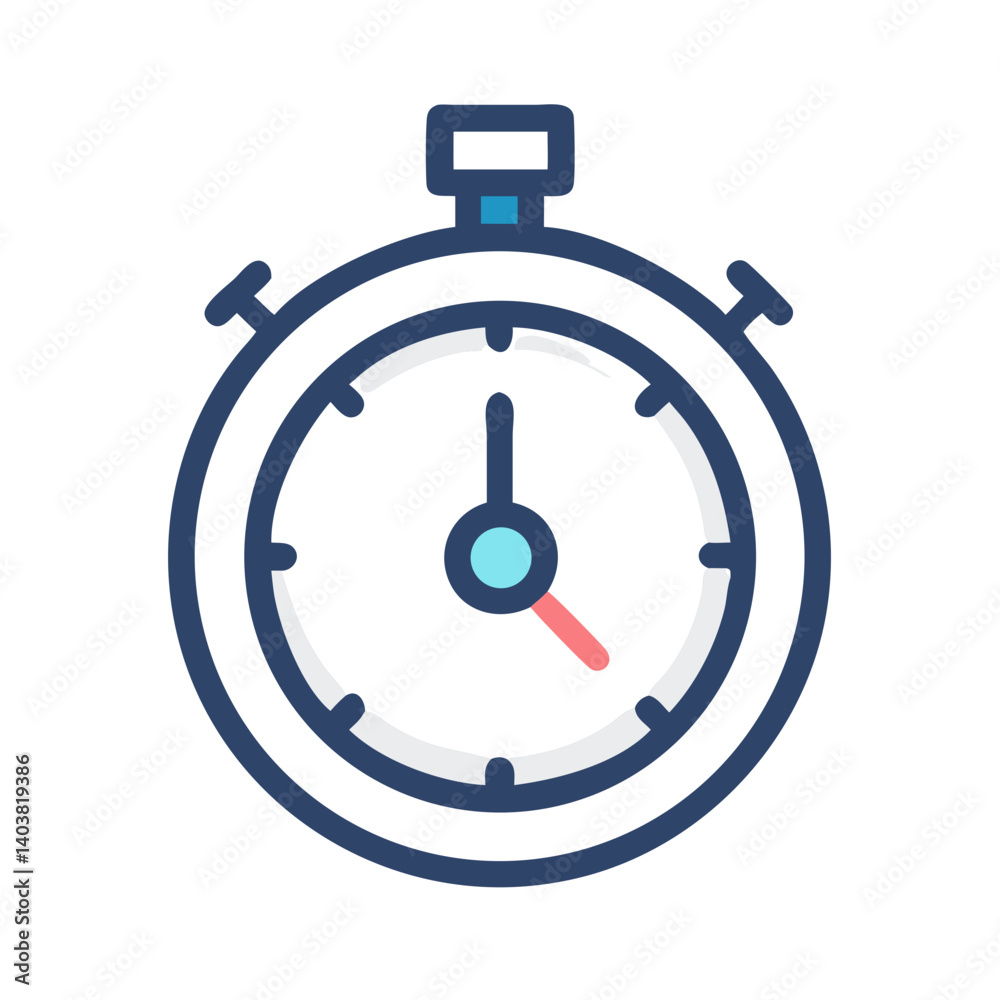 Stopwatch Icon Representing Timer or Time Duration Measurement Stopwatch Icon Representing Timer or Time Duration Measurement