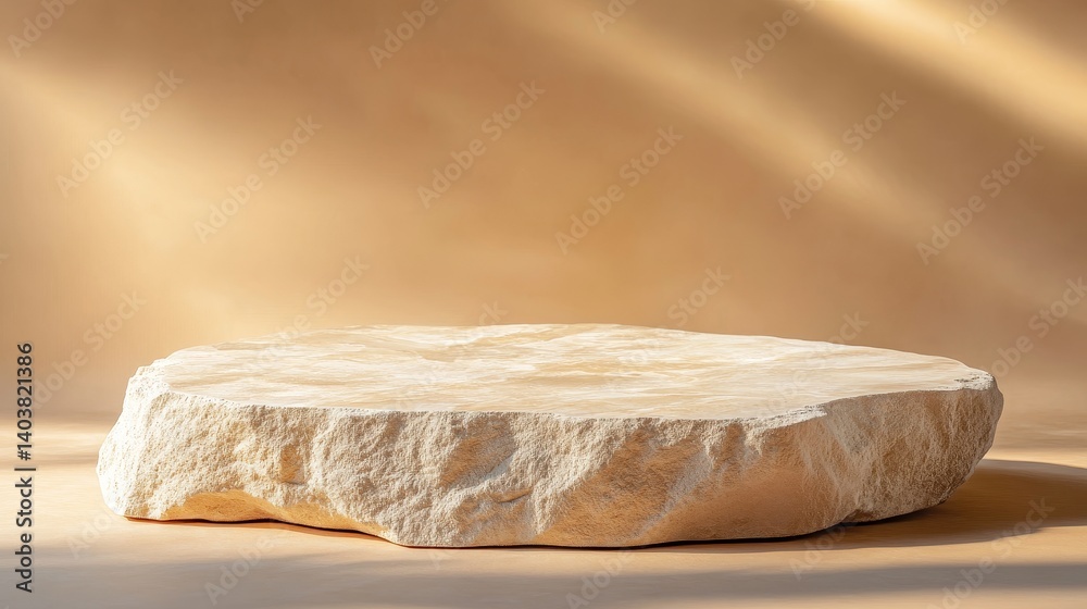 Minimalist Stone Display Setup With Soft Lighting Highlighting Neutral Tones in a Modern Interior Space Minimalist Stone Display Setup With Soft Lighting Highlighting Neutral Tones in a Modern Interior Space