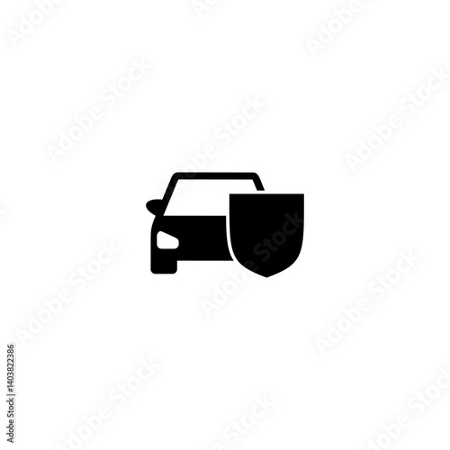 Protect car guard shield icon isolated on white background