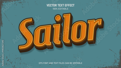 Sailor vintage text effect