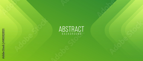 geometric green shapes background. layered green abstract design. modern green gradient banner