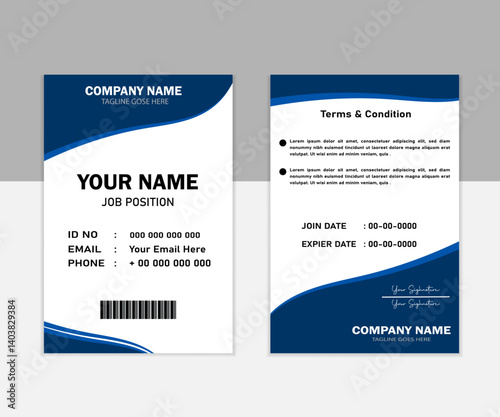 professional corporate id card template, clean id card design with Carcel,polygon,ractngle,identity,Office Id Card Layout | Employee Id Card for Your Business or Company .business,institute card