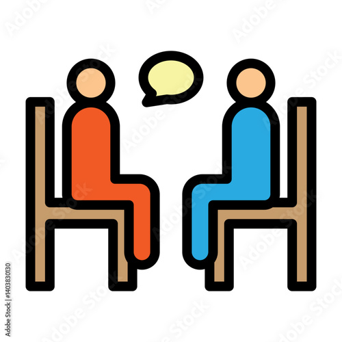 Therapy Session Vector Filled Icon Design