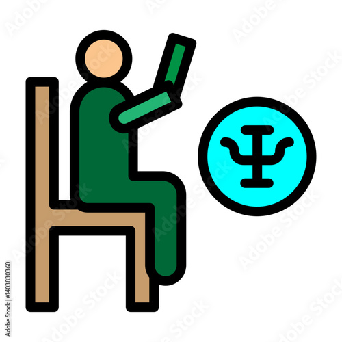 Psychiatrist Vector Filled Icon Design