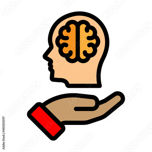 Psychological Support Vector Filled Icon Design