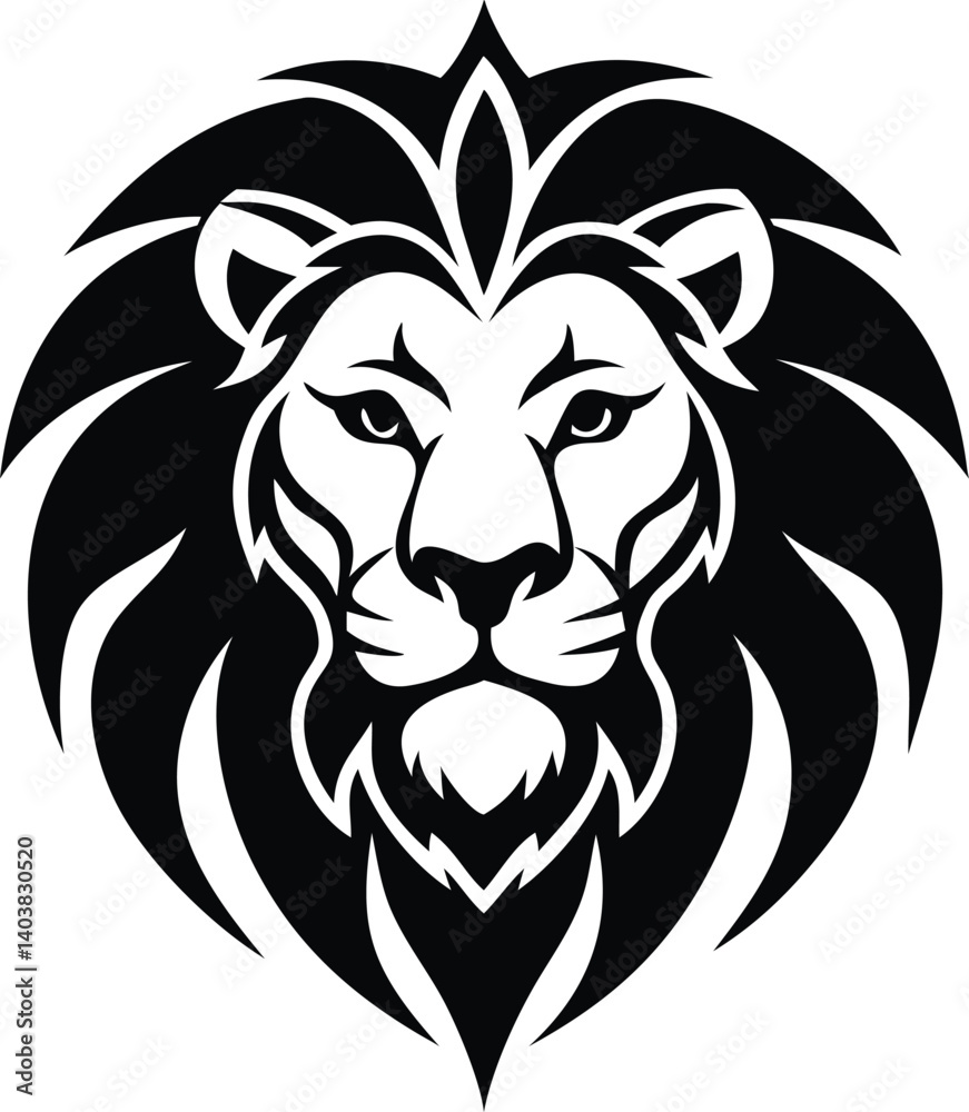 Fototapeta premium Lion design vector template. Lion head logo design icon symbol vector illustration