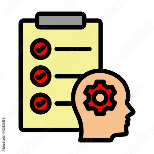 Psychological Testing Vector Filled Icon Design