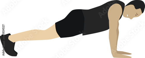 vector someone is doing push ups