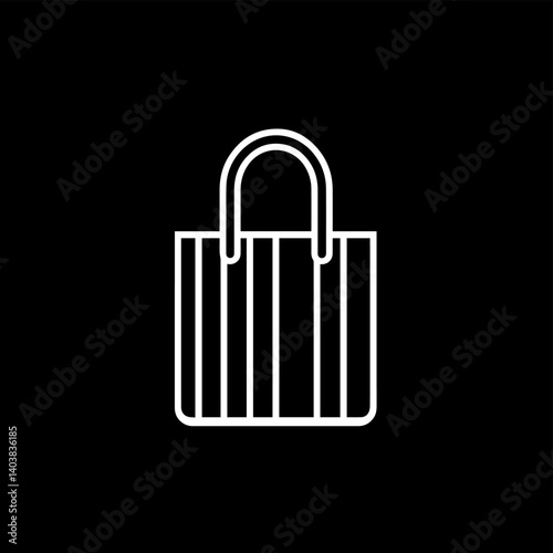 Hugging a Shopping Bag Logo Design. Shopping Bag Icon  Silhouette.
