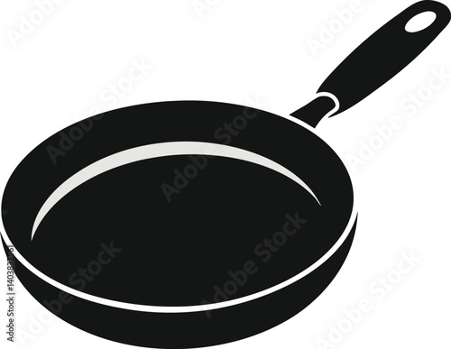Frying pan silhouette illustration 