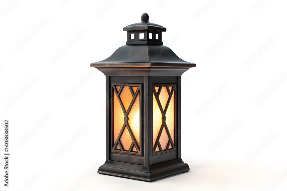 Decorative Solar Lantern with Classic Metal Charm Decorative Solar Lantern with Classic Metal Charm