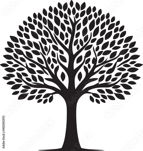 tree silhouette isolated on white
