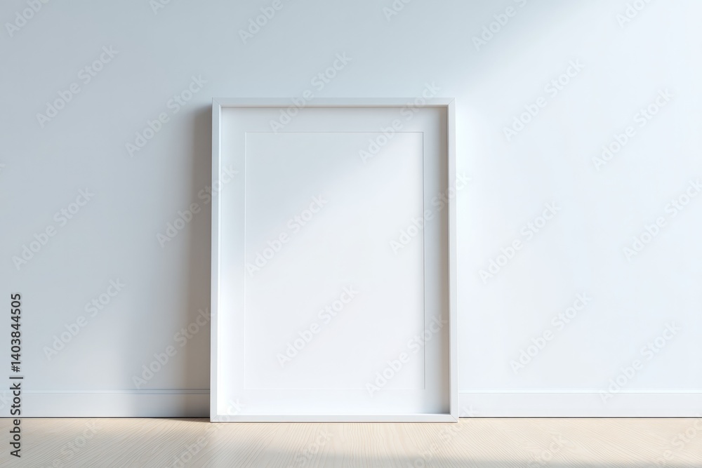 minimalistic empty frame resting against plain white wall surrounded by vast expanse of uncluttered space allowing minimalistic empty frame resting against plain white wall surrounded by vast expanse of uncluttered space allowing