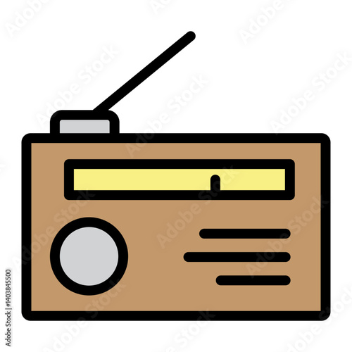 Radio Vector Filled Icon Design