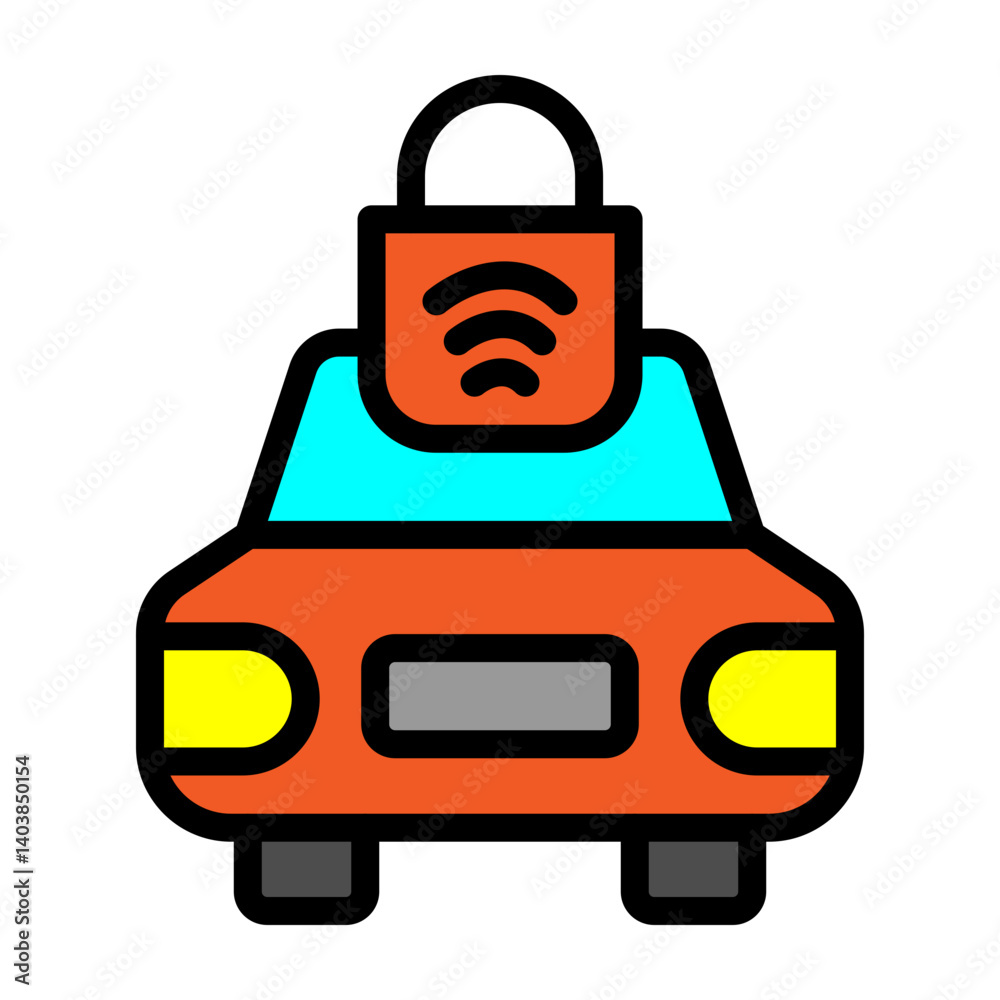 Smart Lock Vector Filled Icon Design Smart Lock Vector Filled Icon Design